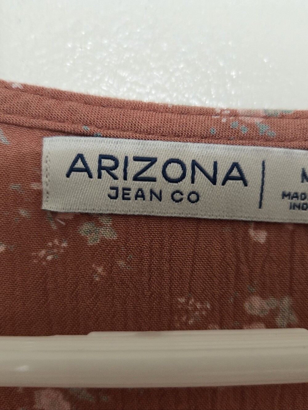 Arizona Jean Co Floral Lace-up Cropped Peasant Blouse - Picture 2 of 3